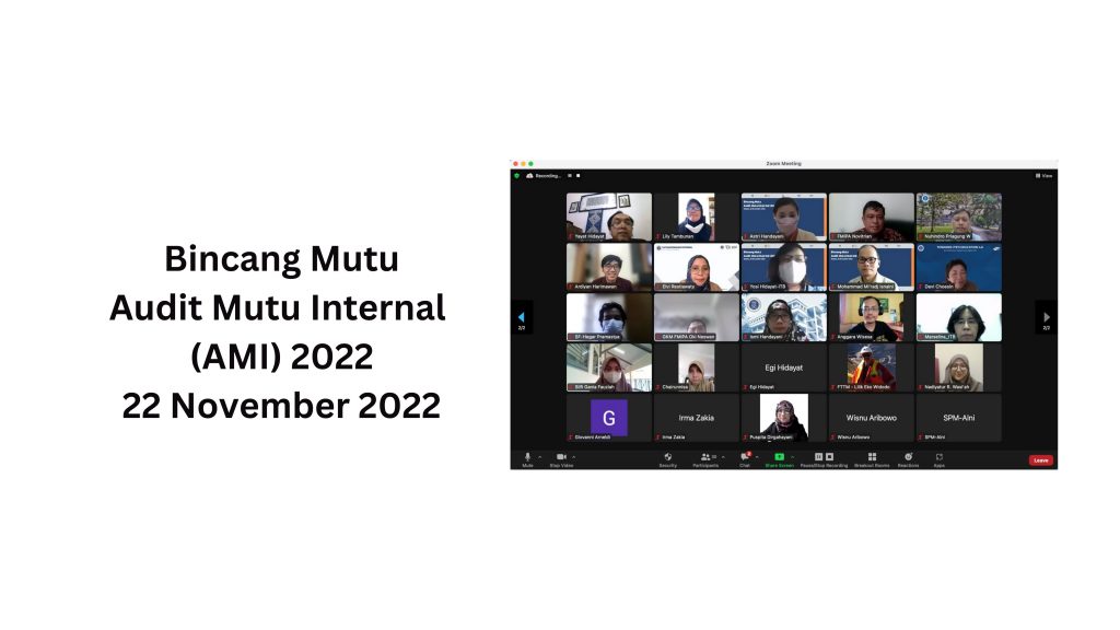 Bincang Mutu Audit Mutu Internal (AMI) 2022