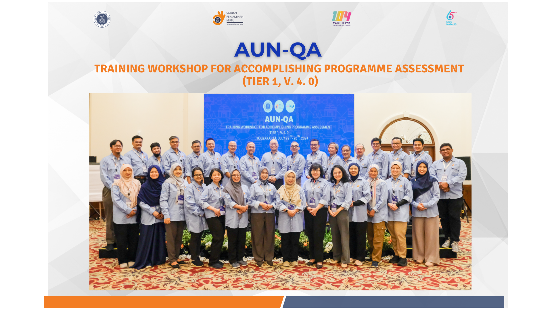 Nurturing Quality Culture, SPM ITB Organizes AUN-QA Tier 1 Training for ITB Lecturers